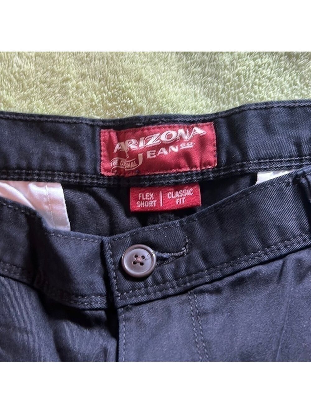 Arizona Jean Co Mens Navy Chino Shorts Flex Classic Fit Size 40 - Picture 4 of 5